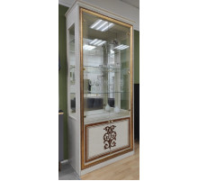 Шкаф-витрина двухдверный Анита (бежевый глянец) Шкаф-витрина двухдверный Анита (бежевый глянец)