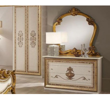 Комод для белья с зеркалом Анита (беж)