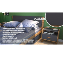 Односпальная кровать 90x200 Сканди МН-036-21 графит