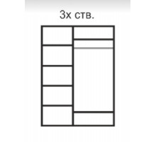 Трехстворчатый шкаф для одежды  Rimini Solo РМШ2/3 (s) (черный) Трехстворчатый шкаф для одежды  Rimini Solo РМШ2/3 (s) (черный)