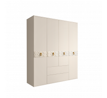 Четырехстворчатый шкаф для одежды с ящиками Богемия Фарфале (Bogemia Farfalle) БМШ2/41 (Fа)