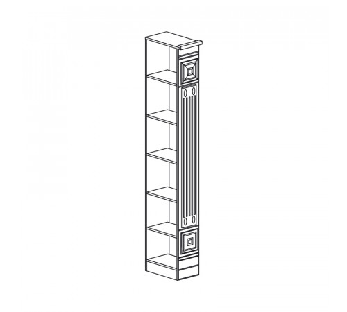 Стеллаж Лючия 190 темный